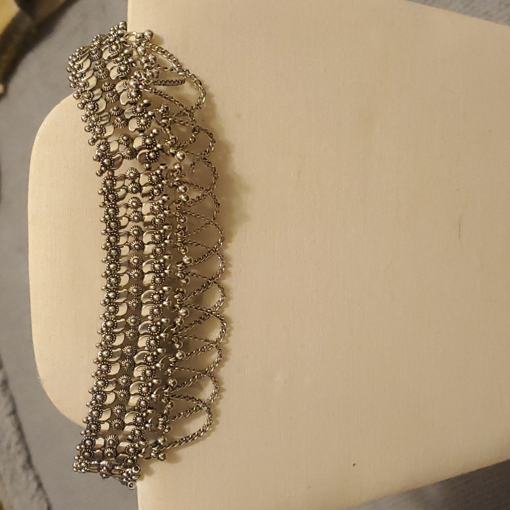 Heavy Metal Silver Chain Choker